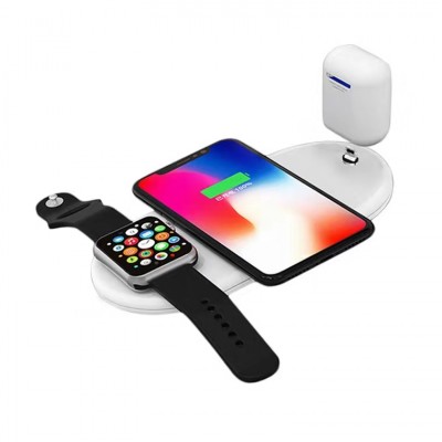 wireless fast charging wholesale new arrivals 2020 mobile phone wireless charging for apple/iPhone watch earphone charger 3 in 1