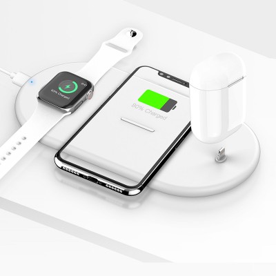 wireless charging new arrivals 2020 for apple watch charger earphones bluetooth mobile phone holder charger 3 in 1